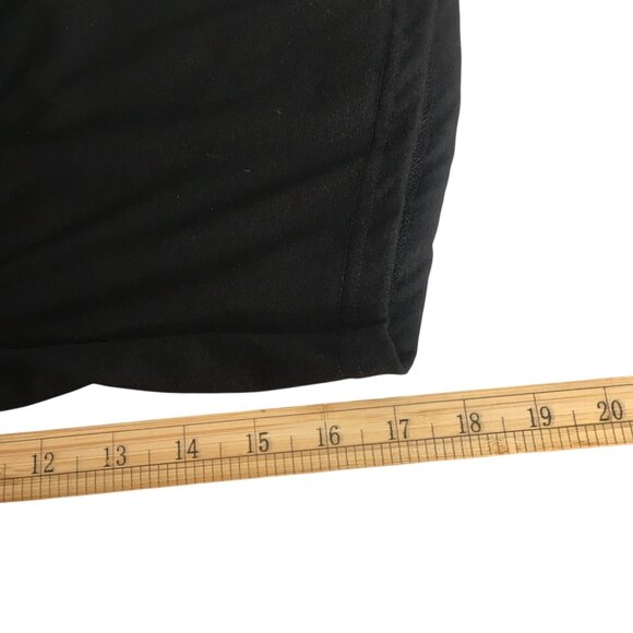 Black Comfort Pants Womens 2XL High Waist Stretch Capri Cropped Wide Leg Pull On - Picture 12 of 16